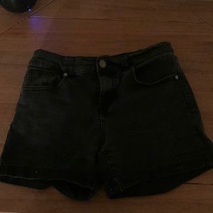 black stretchy dressy shorts